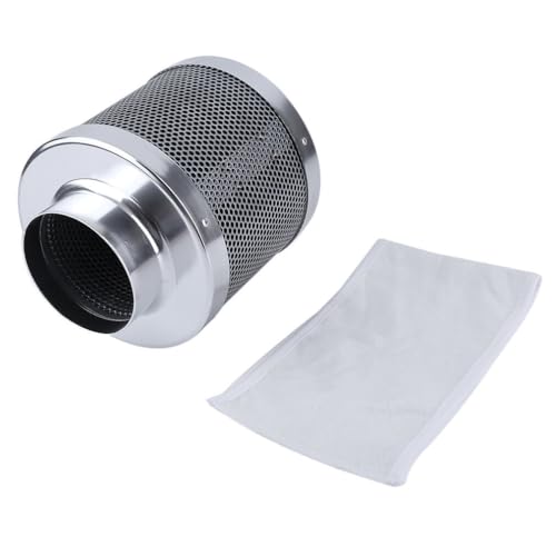 Ejoyous Hydroponik-Kohlefilter, Aktivkohle-Filter Kohle-Luftfilter für Rohrventilator, für Hydrokultur 4-Zoll-Edelstahl-Kohlefilter, Luftfilter für Hydrokultur Haus Werkstatt Büro 200mm Ejoyous Hydroponik-Kohlefilter, Aktivkohle-Filter Kohle-Luftfilter für Rohrventilator, für Hydrokultur 4-Zoll-Edelstahl-Kohlefilter, Luftfilter für Hydrokultur Haus Werkstatt Büro 200mm von Ejoyous