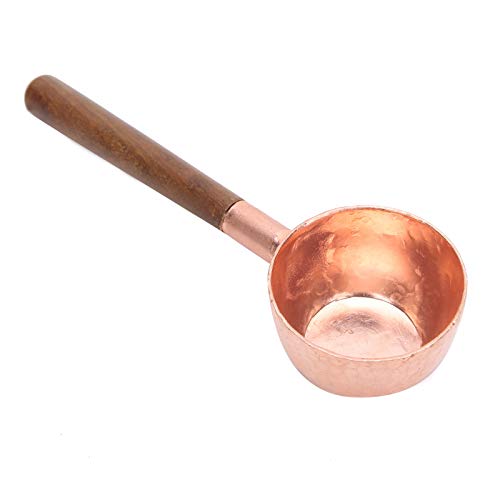 Ejoyous Kaffeebohnenlöffel, Walnuss und Rotes Kupfermaterial, Leicht und Leicht zu Tragen Holzmesslöffel, Tee für Kaffeeküche zu Hause Ejoyous Kaffeebohnenlöffel, Walnuss und Rotes Kupfermaterial, Leicht und Leicht zu Tragen Holzmesslöffel, Tee für Kaffeeküche zu Hause von Ejoyous