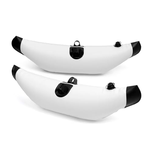 Ejoyous Kayak -Ausleger Schwimmt, 2pcs Kajak PVC Aufblasbare Ausleger Schwimmt Boot Fischerei Stehend Schwimmendes Stabilisierungssystem Set (White) von Ejoyous