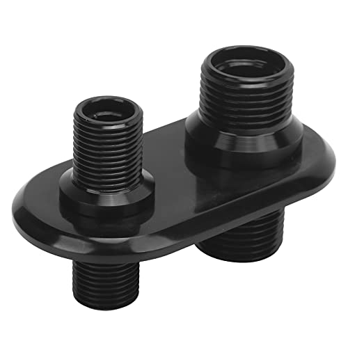 Ejoyous Klimaanlage Bulkhead-Stecker Universal A/C Bulkhead-Anpassung Ersatz für Hot Stab GM Performance Vehicles mit 6061-T6-Billet Aluminiumlegierung 5/8in-18 7/8in-14-Anschlüsse (BLACK) von Ejoyous