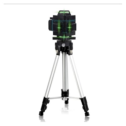 Ejoyous Kreuzlinienlaser mit Stativ, 16 Linien Laserwasserwaage 4x360° Selbstnivellierend mit Fernbedienung für Fliesenlegen Wand- und Bodenarbeiten (EU-Stecker) von Ejoyous