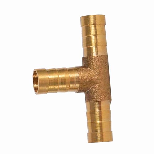 Ejoyous Long Service Time 3 -Wege -Schlauch Tischler, Messing Stück Stecker, Haltbarer Kraftstoff für das Verbinden von Wasserkomprimierung Luftölgasrohr (10 mm) von Ejoyous