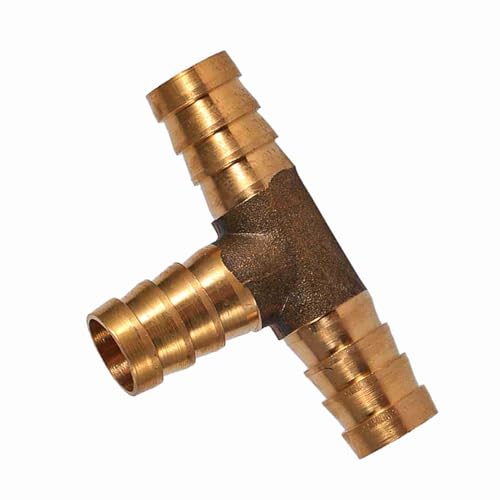Ejoyous Long Service Time 3 -Wege -Schlauch Tischler, Messing Stück Stecker, Haltbarer Kraftstoff für das Verbinden von Wasserkomprimierung Luftölgasrohr (12 mm) von Ejoyous