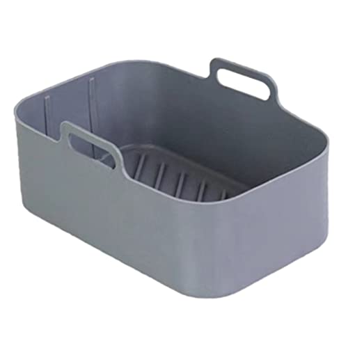 Ejoyous Luftfritteuse Silikon Topf Doppelte Körbe Fritteusen-Einsätze wiederverwendbar BPA-frei mit seitlichen Griffen für Foodi 8QT Dual Basket Airfryer (A) von Ejoyous