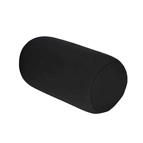 Ejoyous Mikroperlen Pillow, Mikroperlenkissen für Reisen und Zuhause Rollbarer und werfbereiter Rückenpolster Wurfkissen Nackenstütze Micro Mini Kissen für erholsamen Schlaf Reisekissen (Schwarz) von Ejoyous