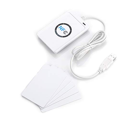 Ejoyous NFC RFID Reader/Writer, ACR122U IC Card USB Reader Writer Kontaktloser Smart Card Reader Writer, Smart Card Reader Writer mit USB-Kabel, Unterstützt ISO 14443 Typ A und B Ejoyous NFC RFID Reader/Writer, ACR122U IC Card USB Reader Writer Kontaktloser Smart Card Reader Writer, Smart Card Reader Writer mit USB-Kabel, Unterstützt ISO 14443 Typ A und B von Ejoyous