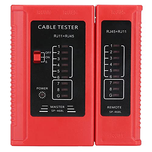 Ejoyous Netzwerk Kabeltester für RJ45 RJ11-Kabel, Netzwerk Kabel Tester Netzwerktester Ethernet-LAN-Netzwerktester von Ejoyous