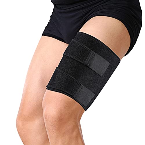 Ejoyous Oberschenkelbandage Oberschenkelstütze Oberschenkel Bandage Kompression Einstellbare mit und Rutschfester Gurt Unterstützung Kompressionshülse Schutzhülle von Ejoyous