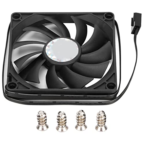 Ejoyous PWM PC Lüfter, 4Pin CPU-Lüfter 80mm Gehäuselüfter Case Fan mit Standardgehäuse mit intelligenter Drehzahlregelung und Schraubbeutel für Computergehäuse von Ejoyous