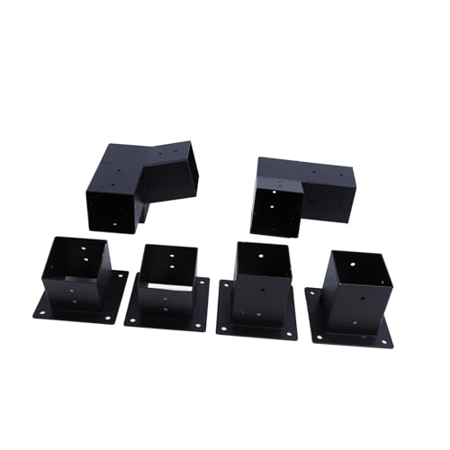 Ejoyous Pergola -Halterung Set, 15 Grad 3 -Wege Schräge Dach Pergola Montage Bracket Kit Pergola Post -Basis -Halterung für 4x4 -Zoll -Holzpfosten mit Vorgebohrten Löchern von Ejoyous