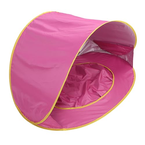 Ejoyous Pop Up Strandzelt, Strandmuschel Tragbares Baby-Strandzelt mit Pool-Aufbewahrungstaschen UV50+Schutz (PINK) von Ejoyous