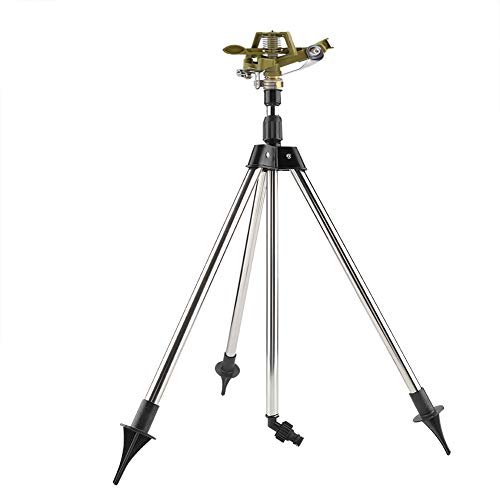 Ejoyous Rotating Tripod Sprinkler, Teleskop-Stativ Gartensprenger Sprinkler mit Zink-Bewässerungssystem für Rasen und Garten von Ejoyous