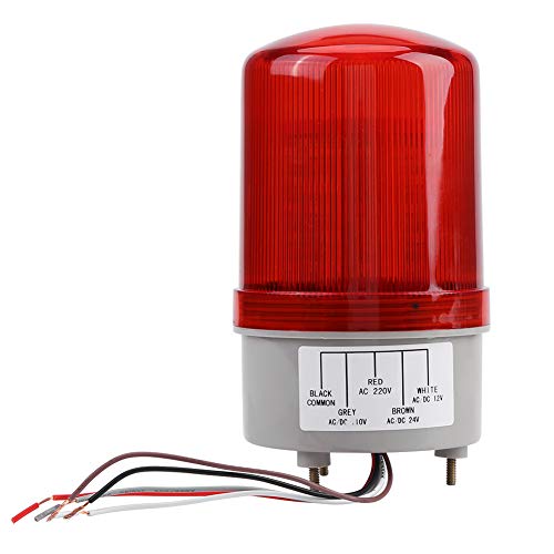 Ejoyous Rote Rotierende Warnleuchte Halogen Rundumleuchte LED, Industrielles Signal Warnlampe Blinkleuchte, Warnleuchte für Straßenverkehr Industrielles Blinkendes Alarmlicht von Ejoyous
