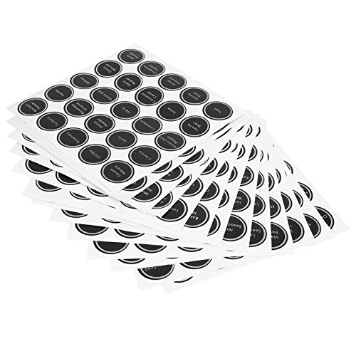 Ejoyous Runde Gewürzbezeichnungen Jar Sticker Jar Tags Selbstklebend Wasserdicht Wiederverwendbar für Küchenorganisationen Gläser Flaschen Flaschen von Ejoyous