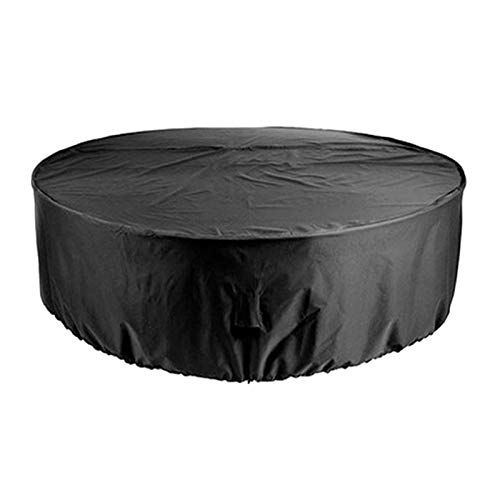 Ejoyous Runde Terrasse Möbelabdeckung, Sonnenschatten Blockieren Wasserfestern Im Freien Möbelabdeckung mit Kordelstring für Runde Tischstuhl Set Liege Sofa Garden Patio Yard Park (120x75cm) von Ejoyous