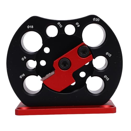 Ejoyous Rundstab-Auxiliary-Werkzeug, Aluminiumlegierung Einstellbare Dübelhersteller 8 Löcher 8-20 Mm Carbideinsätze für Holzbearbeitung von Ejoyous