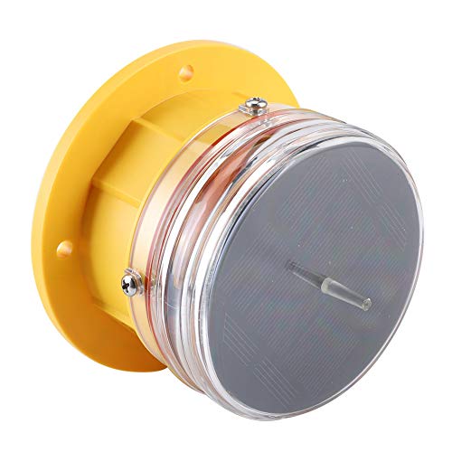Ejoyous Solarlampe Marine LED Leuchtturm IP68 360° Beleuchtung 1-3 Seemeilen Sichtweite mit langlebiger Solarzelle für Schifffahrt Wasserstraßen Bauwerke von Ejoyous