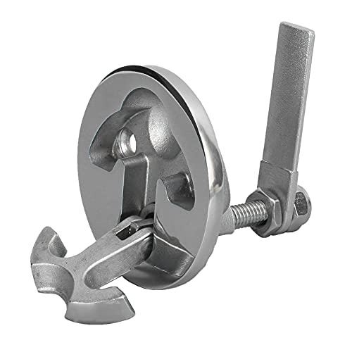 Ejoyous Spülhalterverriegelungsriegel, Boat-Hardwareschluckleuterhandschloss Lid Lock Boat Luke Latch 316 Edelstahl Flush Pull-Latch für Boote-Wohnmobile mit Push-to-Close-Mechanismus, Ideal von Ejoyous