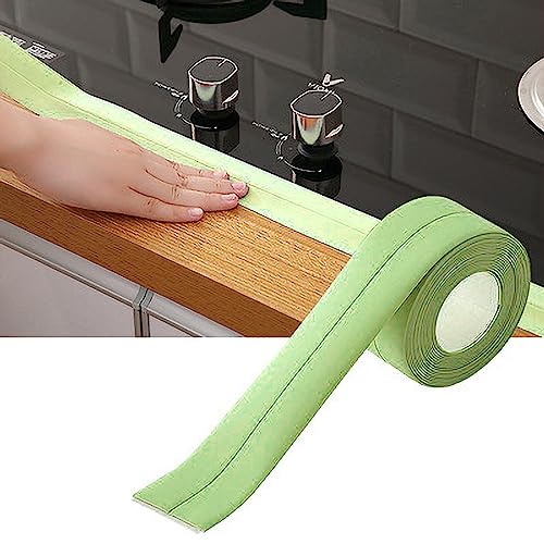 Ejoyous Starker Adhäsion Selbstkleber Kesselstreifen, PVC -Schalen und Stick Dekorativen Kantenschutz Dichtmittelverkleidung für Küchenwaschbecken Badewanne, Vielseitige Anwendung, Einfach zu (GREEN) von Ejoyous