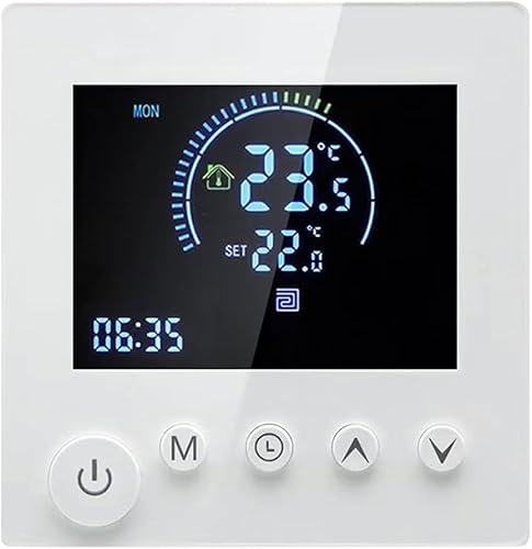 Ejoyous Thermostat Fussbodenheizung, Thermostat Heizung Smart Digital Raumthermostat Wandthermostat Programmierbares LCD-Display Touch-Taste (WiFi 3A Wasserheizung) von Ejoyous