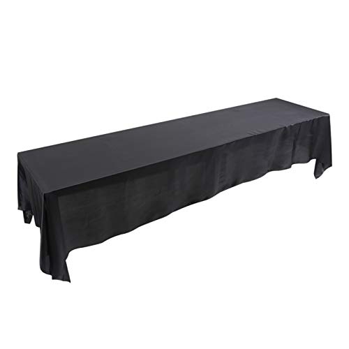 Ejoyous Tischabdeckung, Fleckresistent Integrierte Gefaltete Kanten Tablot für Hochzeiten (BLACK) von Ejoyous