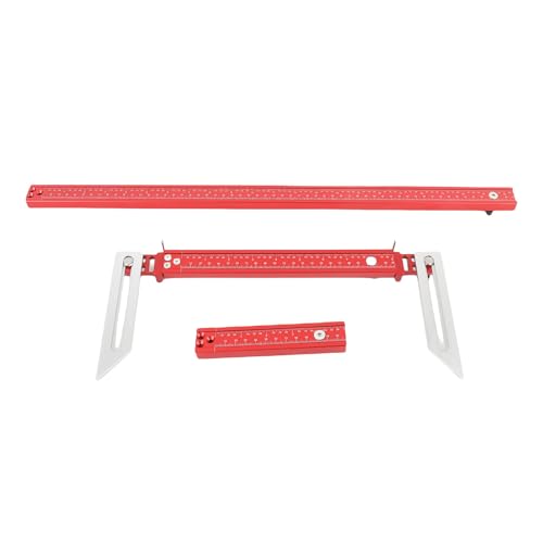 Ejoyous Treppenmeter -Vorlagewerkzeug, Aluminiumlegierung mit Messungen Doppelpositionierstopps für Treppenhäuser Fensterbänke Regale, Längliches Pivot -Ende für eine Breite Abdeckung, Langlebig von Ejoyous
