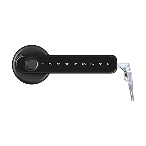 Ejoyous Türschloss Fingerabdruck, 4-in-1 Elektronisches Türschloss mit Touch-Tastatur Smartes Türschloss Smart Lock für Zuhause Schlafzimmer Hotel Büro (BLACK) von Ejoyous