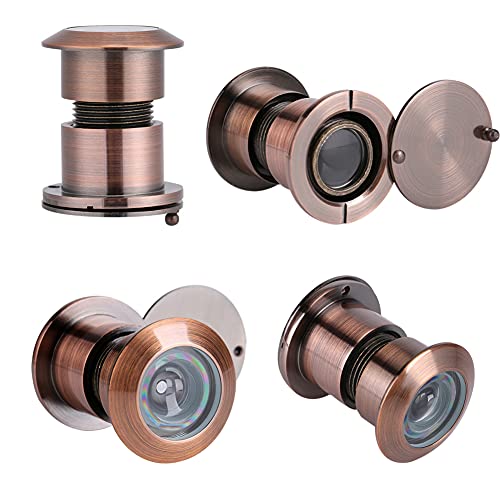 Ejoyous Türspion mit Privatsphäre-Abdeckung 28mm Weitwinkel Türspion für Türen 35-60mm mit robuster Abdeckung (Roségold) von Ejoyous
