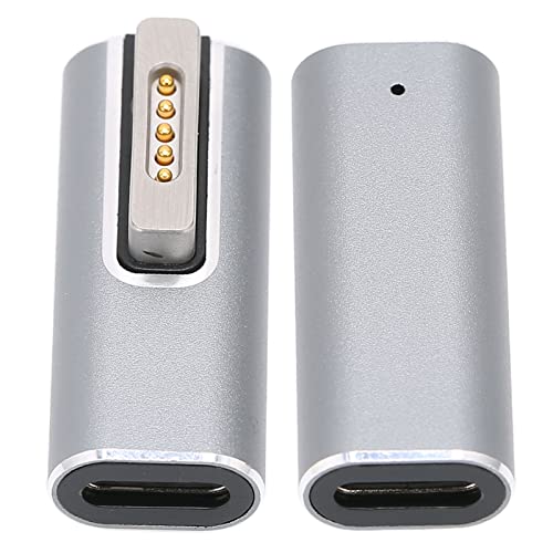 Ejoyous Typ C zu Magnetadapter, Magnet Adapter T-Spitze Adapter USB 5A PD Schnellladeanschluss Konverter Anschluss Ersatz für OS X Laptop von Ejoyous