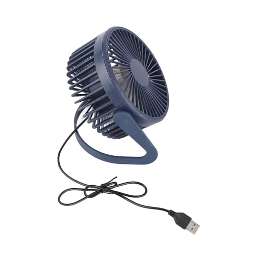 Ejoyous USB Ventilator, Mini USB-Tischventilator 360 Grad Drehung Desk Fan Tragbarer Ventilator Klein Ultraleise für Zuhause Schreibtisch Büro Reisen (Dunkelblau) von Ejoyous