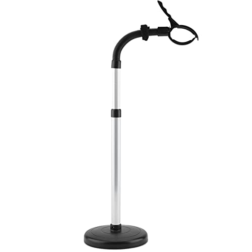 Ejoyous Verstellbare Haartrockner-Standhalterhalterung mit Flexibler Hals Hochleistungsbasis Zum Trocknen von Haarnämen oder Haustieren 93,5 cm Höhe Schwarz Silber von Ejoyous