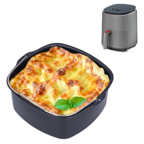 Form Für Heißluftfritteuse, Backform Kuchenform Airfryer zubehör Kuchenpfanne Brotbackkorb Kuchenfass-Fritteuse für HD9925 HD9860 HD9905 01 (18cm) von Ejoyous