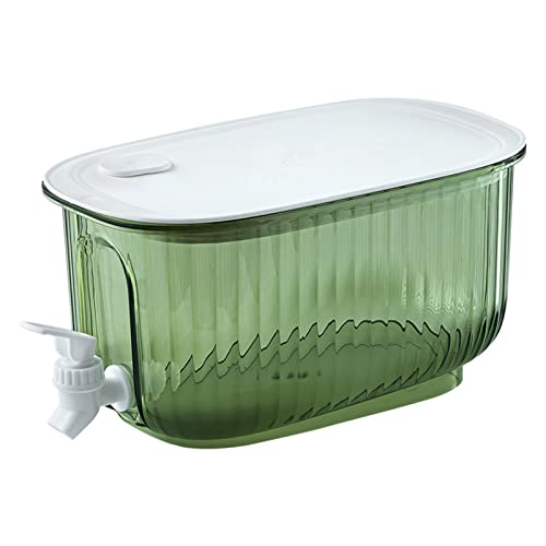 Getränkespender mit Zapfhahn, Wasserspender Kühlschrank Limonadenspender Getränke Spender mit Dichtungsventil für Kalte Getränke Obst Teekanne Großer Kapazität (GREEN) von Ejoyous