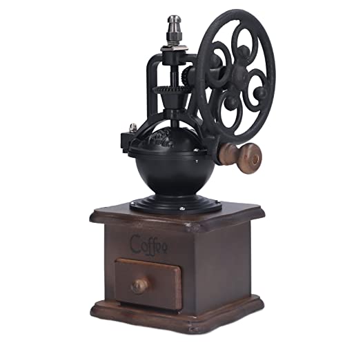 Kaffeemühle Manuell, Vintage Espressomühle mit Handkurbel Tragbar Kaffee Mühle Retro Handkaffeemühle mit stufenloser Einstellung, für Kaffee Espresso Kaffeemühle Manuell, Vintage Espressomühle mit Handkurbel Tragbar Kaffee Mühle Retro Handkaffeemühle mit stufenloser Einstellung, für Kaffee Espresso von Ejoyous