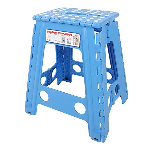 Klapphocker Faltbar, Hocker Klappbar Falthocker Teleskop Hocker Badezimmerhocker Trittleiter Campinghocker Gartenhocker mit Punkten Antirutsch-Klappstuhl 45cm von Ejoyous