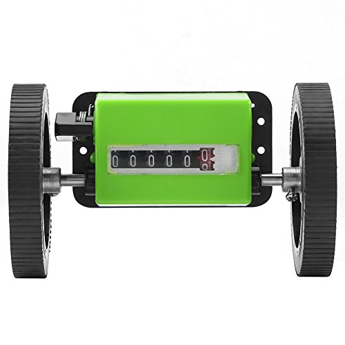 Längenmesser Mechanisch, 6-stellige Meterzähler Rollenzähler Tapetenabroller Zähler Tapete Meterzaehler mit Rad, für Zählen der Länge von Textil Leder Webarbeiten 0-99999.9meters von Ejoyous