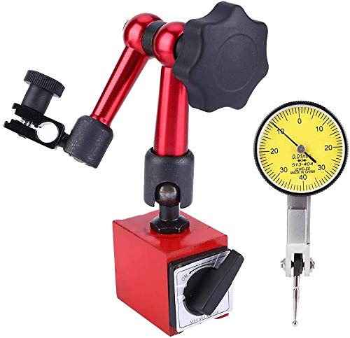 Magnet Messstativ mit Magnetfuß, Messuhr Messtaster Präzision 0-0,8 mm Einstellbare Magnetischer Messstativ Hebel Zifferblatt Testanzeige Meter Tool Kit Gage für Messuhren Maschinenbau von Ejoyous