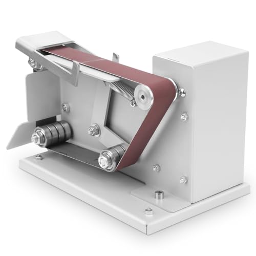 Mini Elektrobandschleifer Bandtellerschleifer Schleifmaschine Polierschleifer mit Eingebautem Doppellager und 10 Schleifbändern für Metall Holz Kunststoff Aluminium EU 110-240 V(EU 110-240V) von Ejoyous