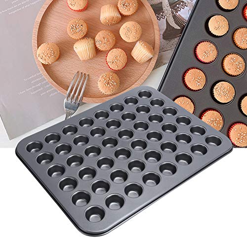 Mini Muffinform für 48 Muffins, Karbonstahl Backblech Cupcake Formen Antihaft Muffinblech Backform Muffin Backblech cupcake blech für Brownies Kuchen Pudding 40 x 32 x 2 cm von Ejoyous