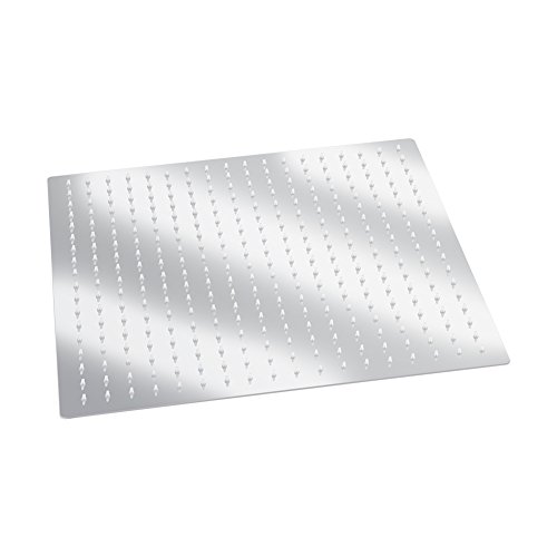 16 Zoll Quadrat Modern Einbauduschköpfe Kopfbrause, Edelstahl Wasserfall Duschkopf Schwalldusche Anti-Kalk-Düsen Quadratisch Regenbrause, Brause Bad Dusche Luxus Kopfbrause(40CM, Quadrat) von Ejoyous