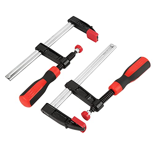 2 Stück Schraubzwinge Set, F Klemmzwinge Temperguss Spannweite Holzbearbeitung Clamps Bar Stahlmaterial, DIY Handwerkzeug Kit Verbreitet beim Kleben und Spleißen (2Pcs 50x150mm) von Ejoyous