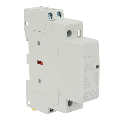 Schütz 230V, Relais 230V Hutschiene Installationsschütz Hutschiene 2P 16A 220V/230V 1NO 1NC 50/60HZ Haushalts-AC-Schütz für DIN-Schienen Elektrotechniker und Hobbyisten von Ejoyous