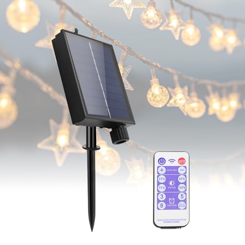Ejoyous Solar String Light Control Box Automatisch Wasserdicht Einstellbare Leuchtkraft Solar Lampe String Schaltkreis Solar Lichterkette Außen mit einstellbarem Solarpanel von Ejoyous