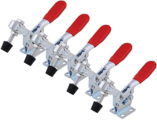 Spannverschluss, 5 Stücke Schnellspanner Knebelklemme Kniehebelspanner Verstellbar, Halten Kapazität Latch Button Toggle Latch 227kg 500 lbs Toggle Clamp Heavy Duty Griff von Ejoyous