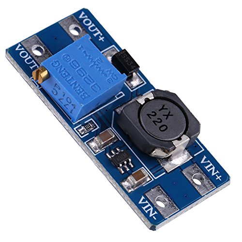 Step-Up Einstellbare DC-DC-Schalter Boost Converter Stromversorgungsmodul, Step-up Boost Power Converter Wandler Spannungsregler Stromversorgung Modul 2-24V bis 5V-28V 2A von Ejoyous