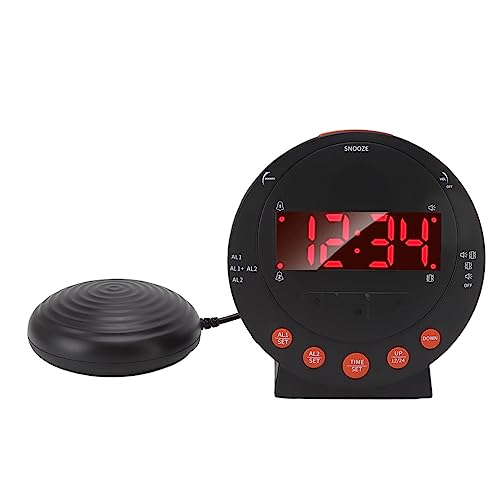 Super Lauter Wecker für Schwerschläfer, Digitaler Wecker 113 Dezibel ABS Vibrationswecker Super Shaker Extra Lauter Wecker, für Schlafzimmer Schreibtisch Nachttisch von Ejoyous