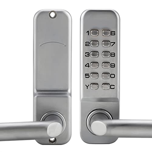 Türschloss Code, Codeschloss 1-11 stelliger Zahlencode Mechanisches Türschloss Zinklegierung Garden Gate Lock für Bürotüren Innentüren Mietwohnungstüren von Ejoyous
