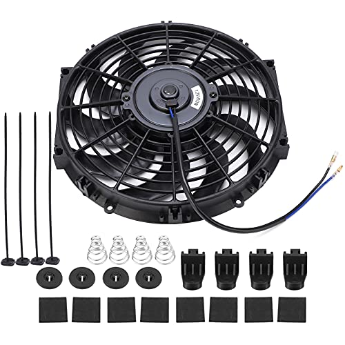 Universal Kühlerlüfter, 12 Zoll 80 W Ventilator Kühler Kühlgebläse Kühlerventilator Elektrolüfter Motorlüfter Auto Elektrischer Lüfter Motorkühllüfter mit Montagesatz 12V Universal Kühlerlüfter, 12 Zoll 80 W Ventilator Kühler Kühlgebläse Kühlerventilator Elektrolüfter Motorlüfter Auto Elektrischer Lüfter Motorkühllüfter mit Montagesatz 12V von Ejoyous