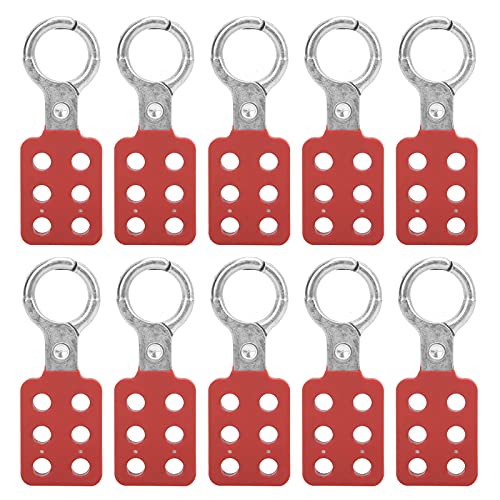 Verriegelungshaken 10 Stücke, 6 Löchern Verriegelungshaspe Lockout Tagout Haspe Sicherheitsvorhängeschloss Haspe, für Arbeitssicherheit Industrie Chemie Elektrisch von Ejoyous