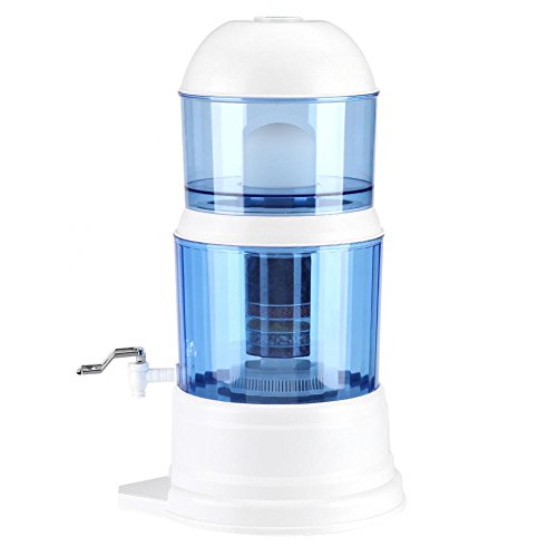 Wasserfilter Wasserfiltersystem 16L, Trinkwasserfilter mit Wasserfilterpatrone inklusive und Wasserhahn Auslauf zur Reduzierung von Kalk, Chlor, Blei, Kupfer von Ejoyous